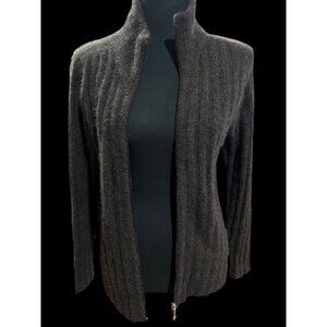 Zinity Cardigan Sweater Women S Brown Full Zip Closure FALL Light Academia